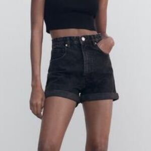 Zara Black Jean Shorts
